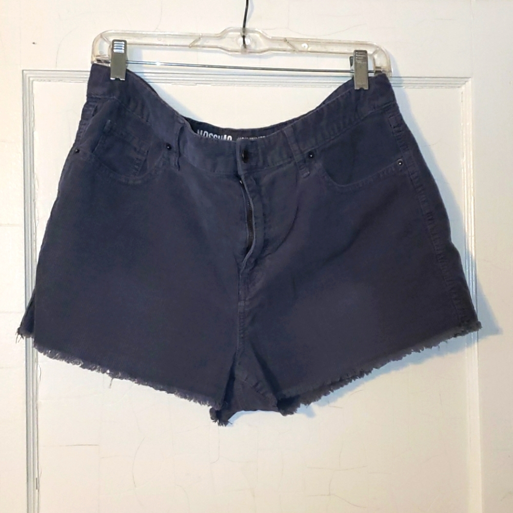 Mossimo Blue/gray Corduroy Cut-off Shorts Sz 14